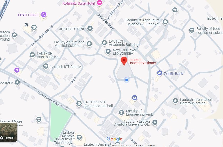Olusegun Oke Library Map