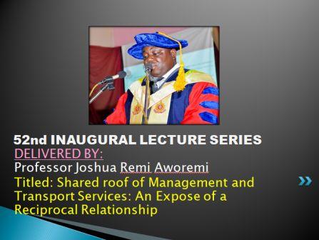 LAUTECH 52nd Inaugural Lecture Series