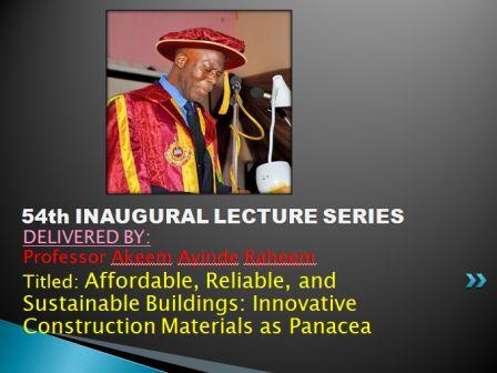 LAUTECH 54th Inaugural Lecture Series